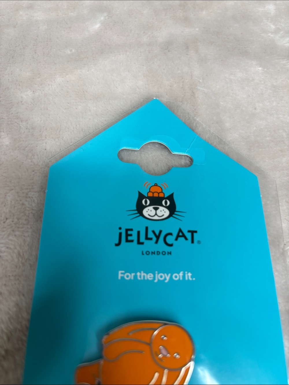 Jellycat Orange Bunny Enamel Pin - Picture 3 of 4